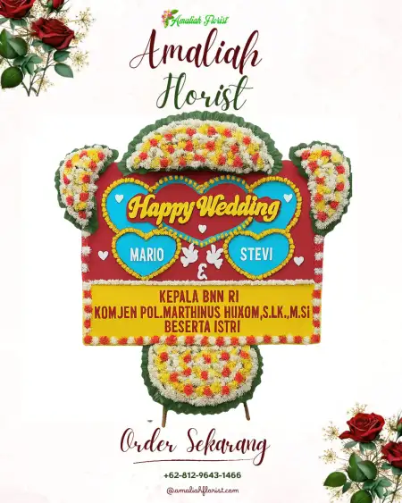 Papan Bunga Pernikahan Wonokromo